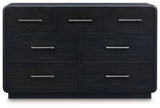 Rowanbeck Black Dresser - Ornate Home