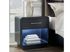 Rowanbeck Black Nightstand - Ornate Home