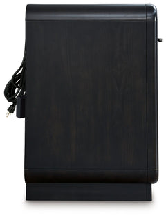 Rowanbeck Black Nightstand - Ornate Home