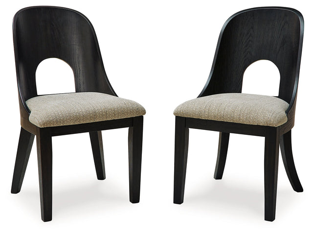 Rowanbeck Gray/Black Dining Room Chair (Set of 2) (Online Special Price) - Ornate Home