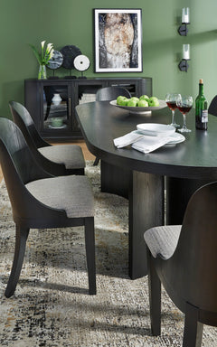 Rowanbeck Gray/Black Dining Room Chair (Set of 2) - Ornate Home