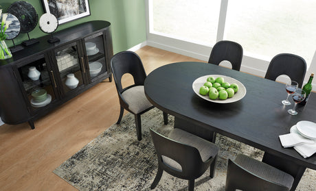 Rowanbeck Gray/Black Dining Room Chair (Set of 2) - Ornate Home