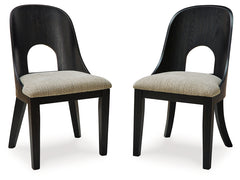 Rowanbeck Gray/Black Dining Table, 2 Arm Chairs and 4 Side Chairs - Ornate Home