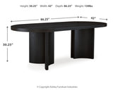 Rowanbeck Gray/Black Dining Table, 2 Arm Chairs and 4 Side Chairs - Ornate Home