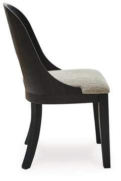 Rowanbeck Gray/Black Dining Table and 4 Chairs - Ornate Home