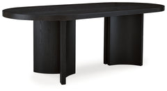 Rowanbeck Gray/Black Dining Table and 4 Chairs - Ornate Home