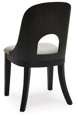 Rowanbeck Gray/Black Dining Table and 6 Chairs - Ornate Home
