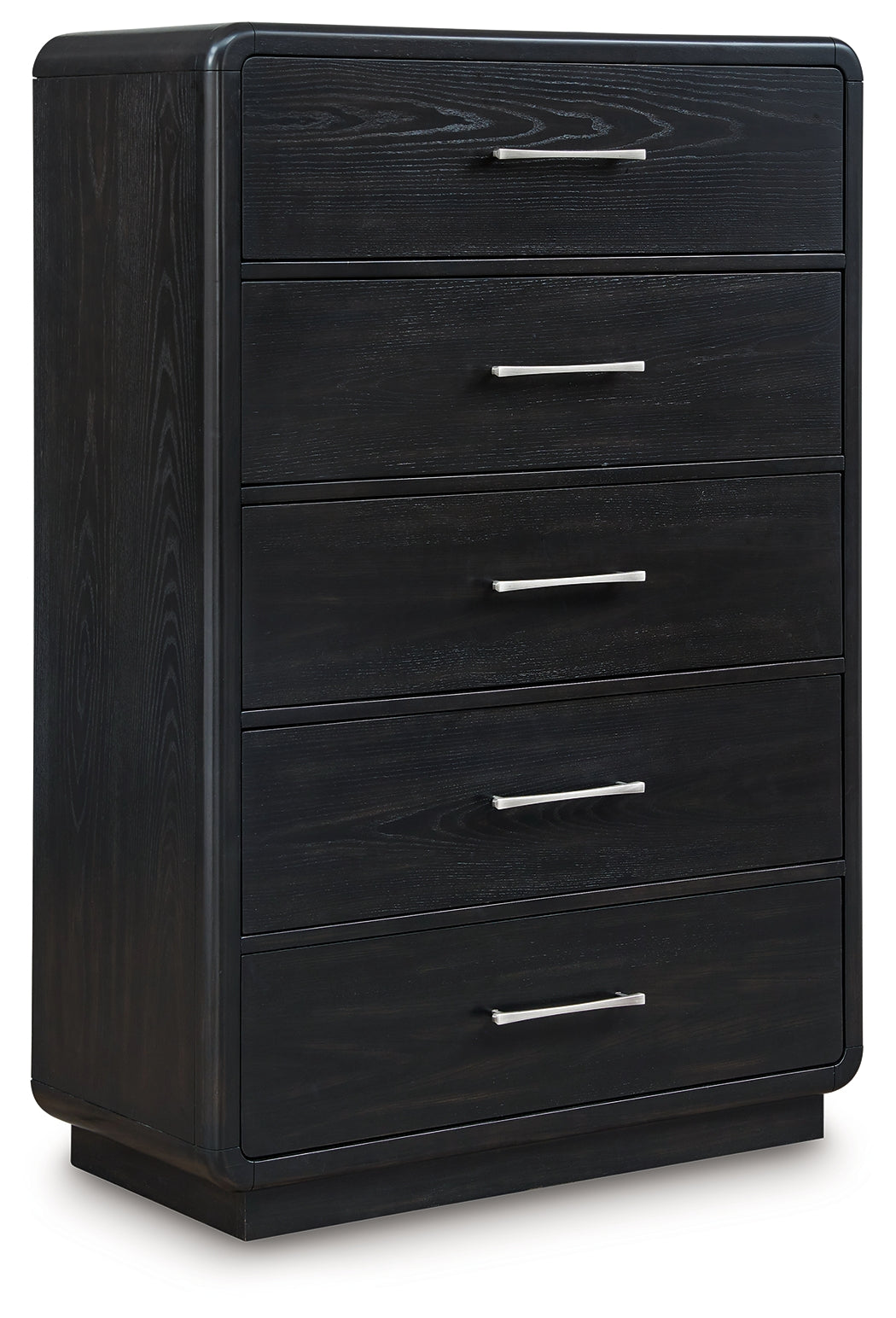 Rowanbeck Gray/Black King Panel Bed, Dresser, Mirror, Chest and Nightstand (Online Special Price) - Ornate Home