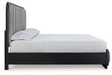 Rowanbeck Gray/Black King Panel Bed, Dresser, Mirror, Chest and Nightstand (Online Special Price) - Ornate Home