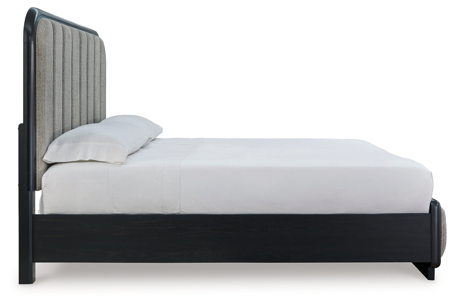 Rowanbeck Gray/Black King Panel Bed, Dresser, Mirror, Chest and Nightstand (Online Special Price) - Ornate Home