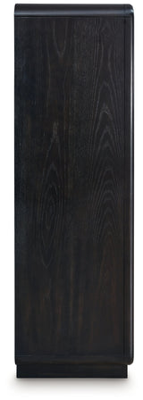 Rowanbeck Gray/Black King Panel Bed, Dresser, Mirror, Chest and Nightstand - Ornate Home