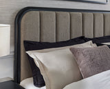 Rowanbeck Gray/Black King Upholstered Panel Bed (Online Special Price) - Ornate Home