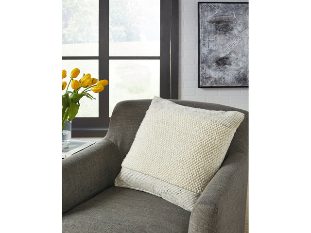 Rowcher Gray/White Pillow - Ornate Home