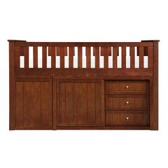 Rowe Brown Low Loft Bunk With Bookcase And 2 Dressers - Ornate Home
