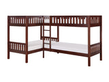 Rowe Dark Cherry Corner Bunk Bed - Ornate Home
