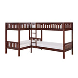 Rowe Dark Cherry Corner Bunk Bed - Ornate Home