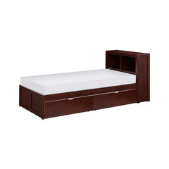Rowe Dark Cherry Twin Bookcase Bed - Ornate Home