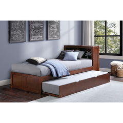 Rowe Dark Cherry Twin Bookcase Bed with Trundle - Ornate Home