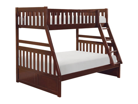 Rowe Dark Cherry Twin/Full Bunk Bed - Ornate Home