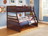 Rowe Dark Cherry Twin/Full Bunk Bed - Ornate Home