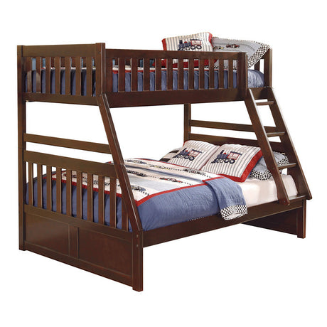 Rowe Dark Cherry Twin/Full Bunk Bed - Ornate Home