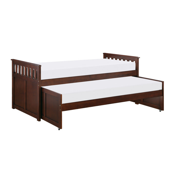 Rowe Dark Cherry Twin/Twin Bed - Ornate Home
