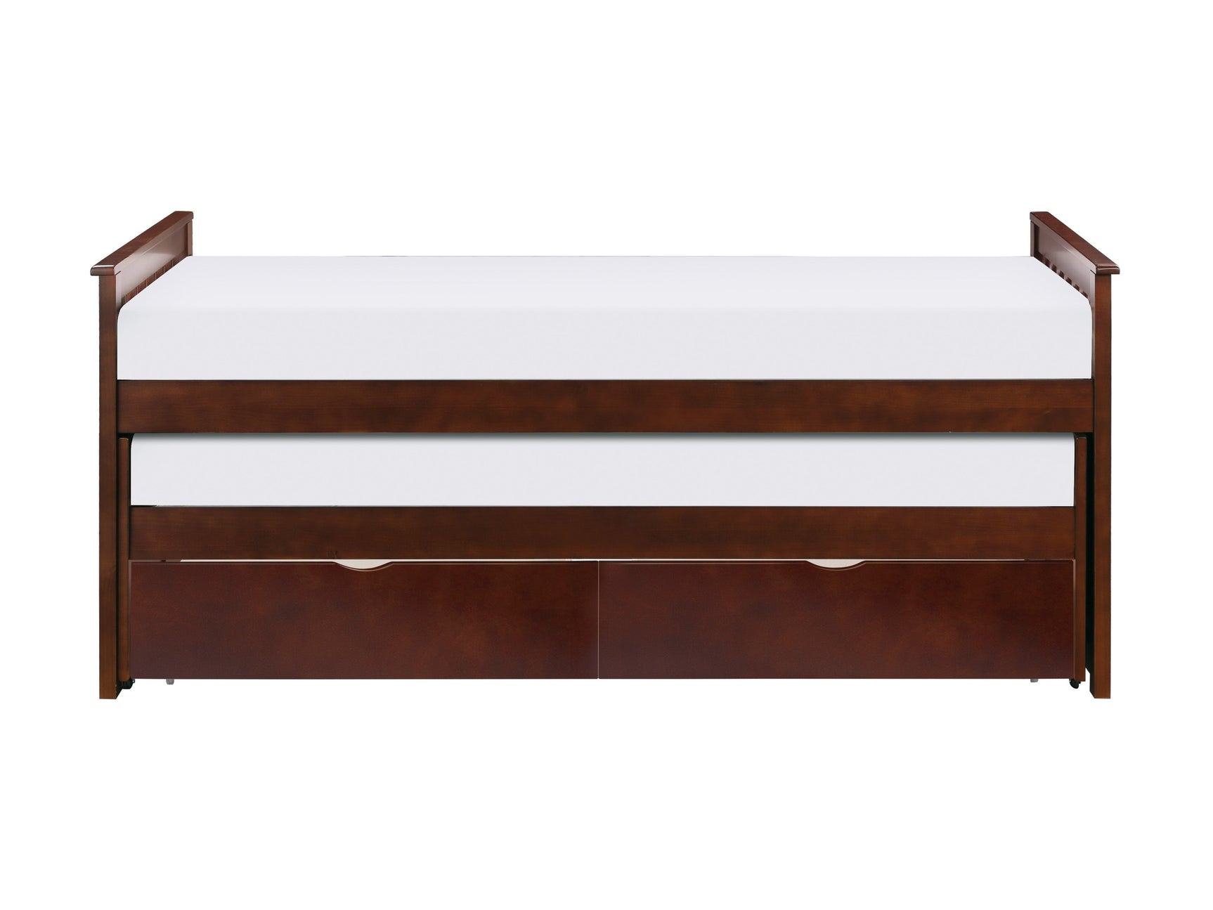 Rowe Dark Cherry Twin/Twin Bed with Storage Boxes - Ornate Home