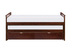 Rowe Dark Cherry Twin/Twin Bed with Storage Boxes - Ornate Home