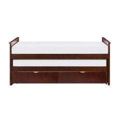 Rowe Dark Cherry Twin/Twin Bed with Storage Boxes - Ornate Home