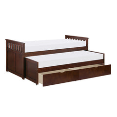 Rowe Dark Cherry Twin/Twin Bed with Storage Boxes - Ornate Home