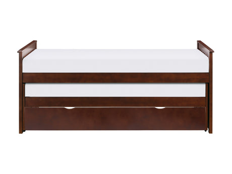 Rowe Dark Cherry Twin/Twin Bed with Twin Trundle - Ornate Home