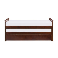 Rowe Dark Cherry Twin/Twin Bed with Twin Trundle - Ornate Home