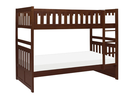 Rowe Dark Cherry Twin/Twin Bunk Bed - Ornate Home
