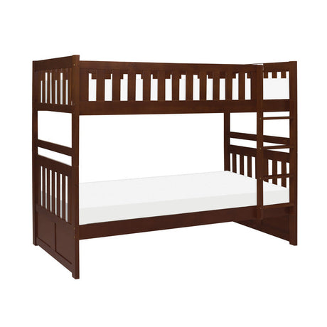 Rowe Dark Cherry Twin/Twin Bunk Bed - Ornate Home