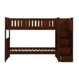 Rowe Dark Cherry Twin/Twin Step Bunk Bed - Ornate Home