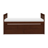 Rowe Dark Cherry Twin/Twin Trundle Bed - Ornate Home
