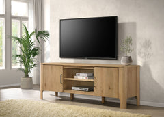 Rowe Light Oak 65-inch 2-door Wood TV Stand Media Console - Ornate Home