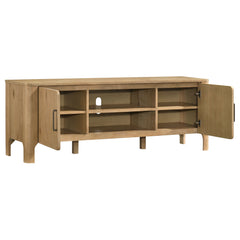 Rowe Light Oak 65-inch 2-door Wood TV Stand Media Console - Ornate Home