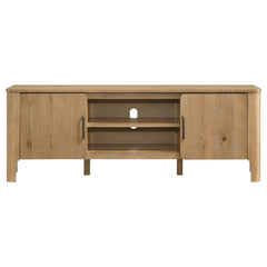 Rowe Light Oak 65-inch 2-door Wood TV Stand Media Console - Ornate Home