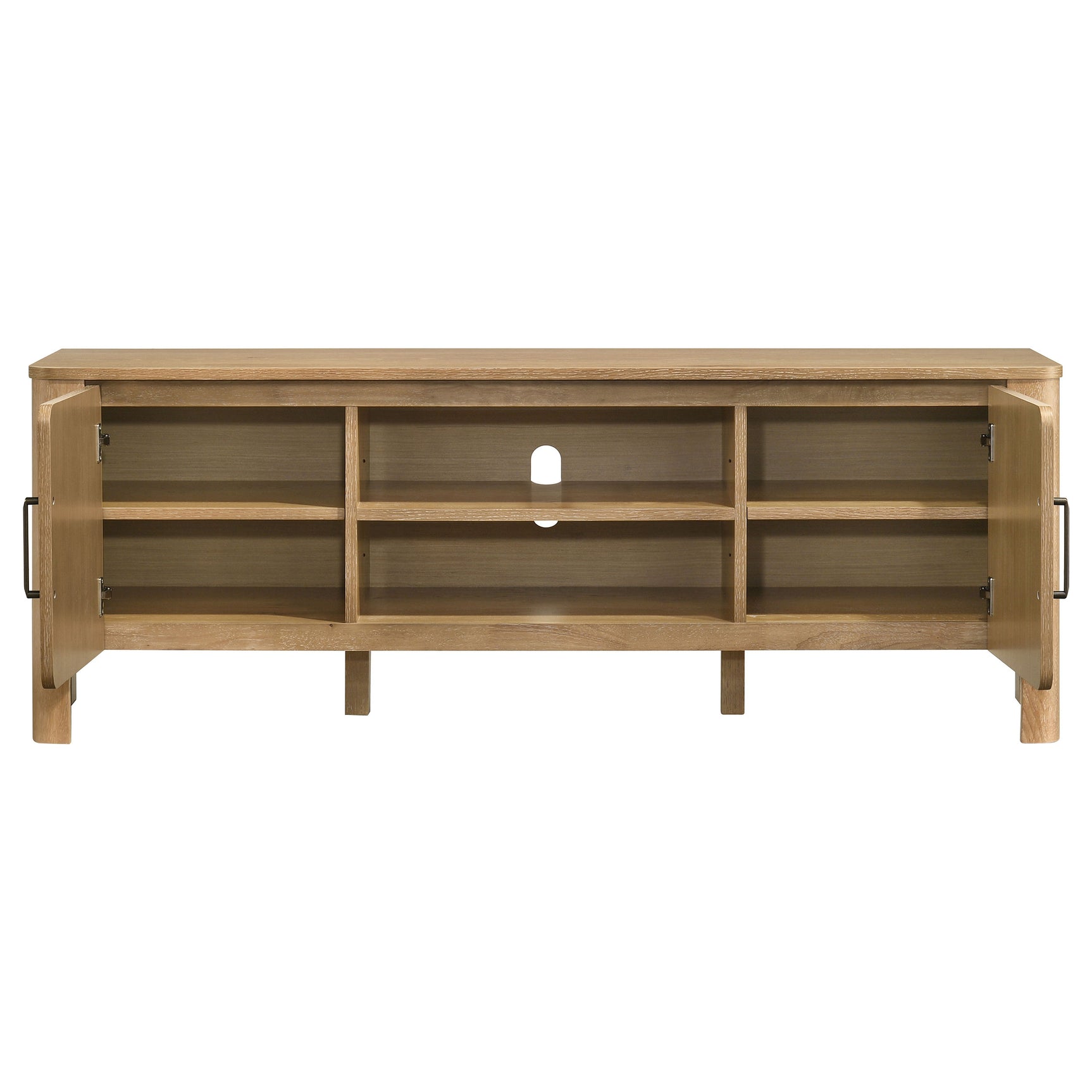 Rowe Light Oak 65-inch 2-door Wood TV Stand Media Console - Ornate Home