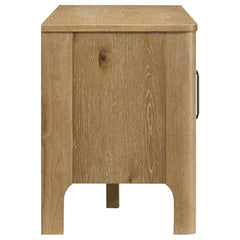Rowe Light Oak 65-inch 2-door Wood TV Stand Media Console - Ornate Home
