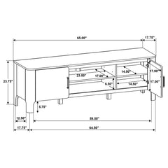 Rowe Light Oak 65-inch 2-door Wood TV Stand Media Console - Ornate Home
