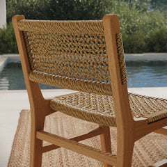Rowe Natural 5-Piece Outdoor Patio Teak Wood Dining Set - 93x93" - Ornate Home