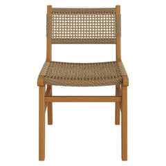 Rowe Natural Outdoor Patio Teak Wood Dining Chair - Ornate Home