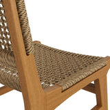 Rowe Natural Outdoor Patio Teak Wood Dining Chair - Ornate Home