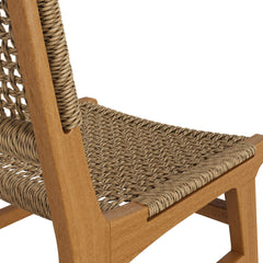Rowe Natural Outdoor Patio Teak Wood Dining Chair - Ornate Home