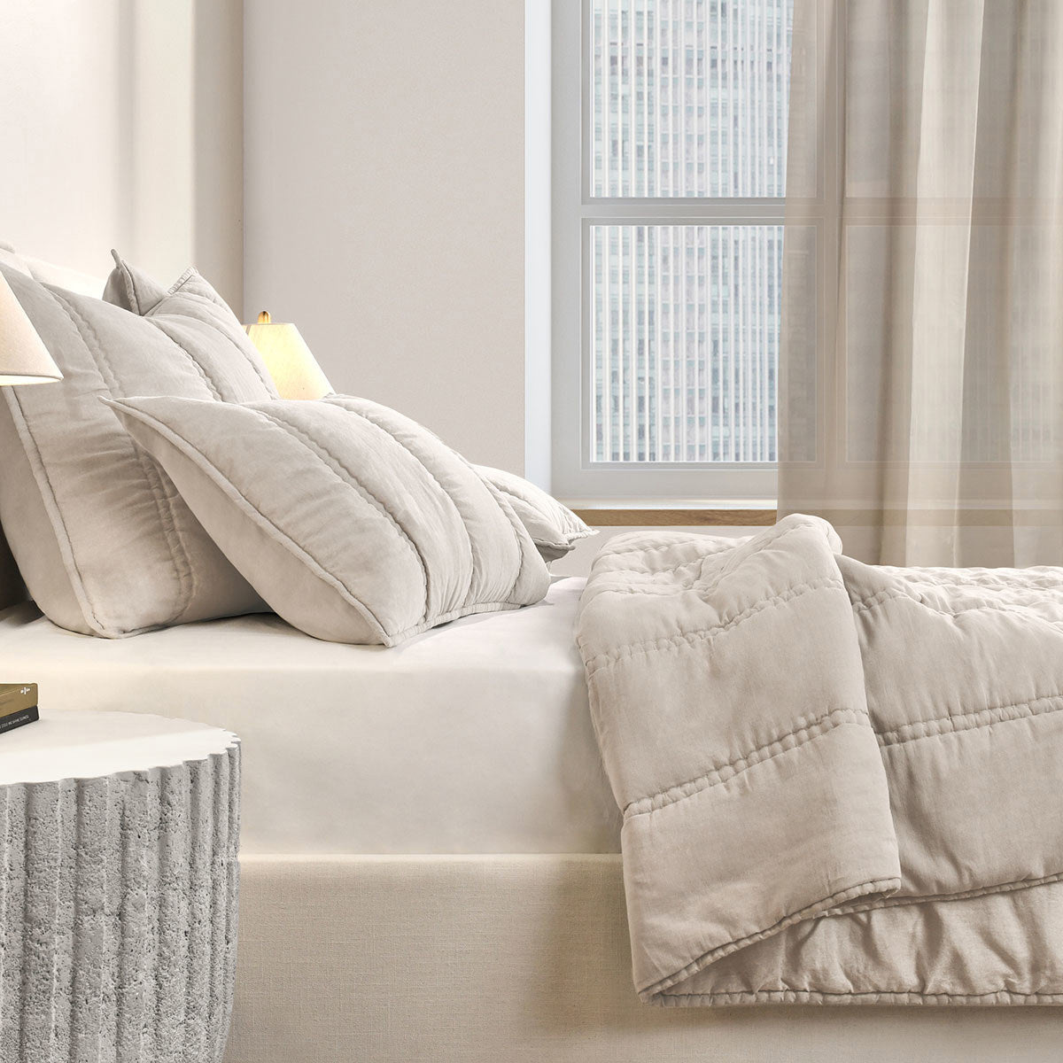 Rowen Taupe Quilt Collection - Ornate Home