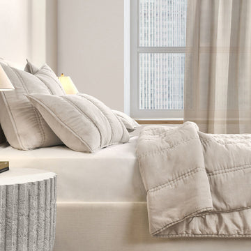 Rowen Taupe Quilt Collection - Ornate Home