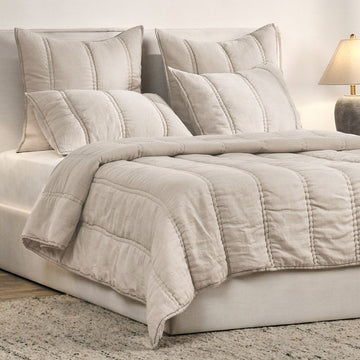 Rowen Taupe Quilt Collection - Ornate Home