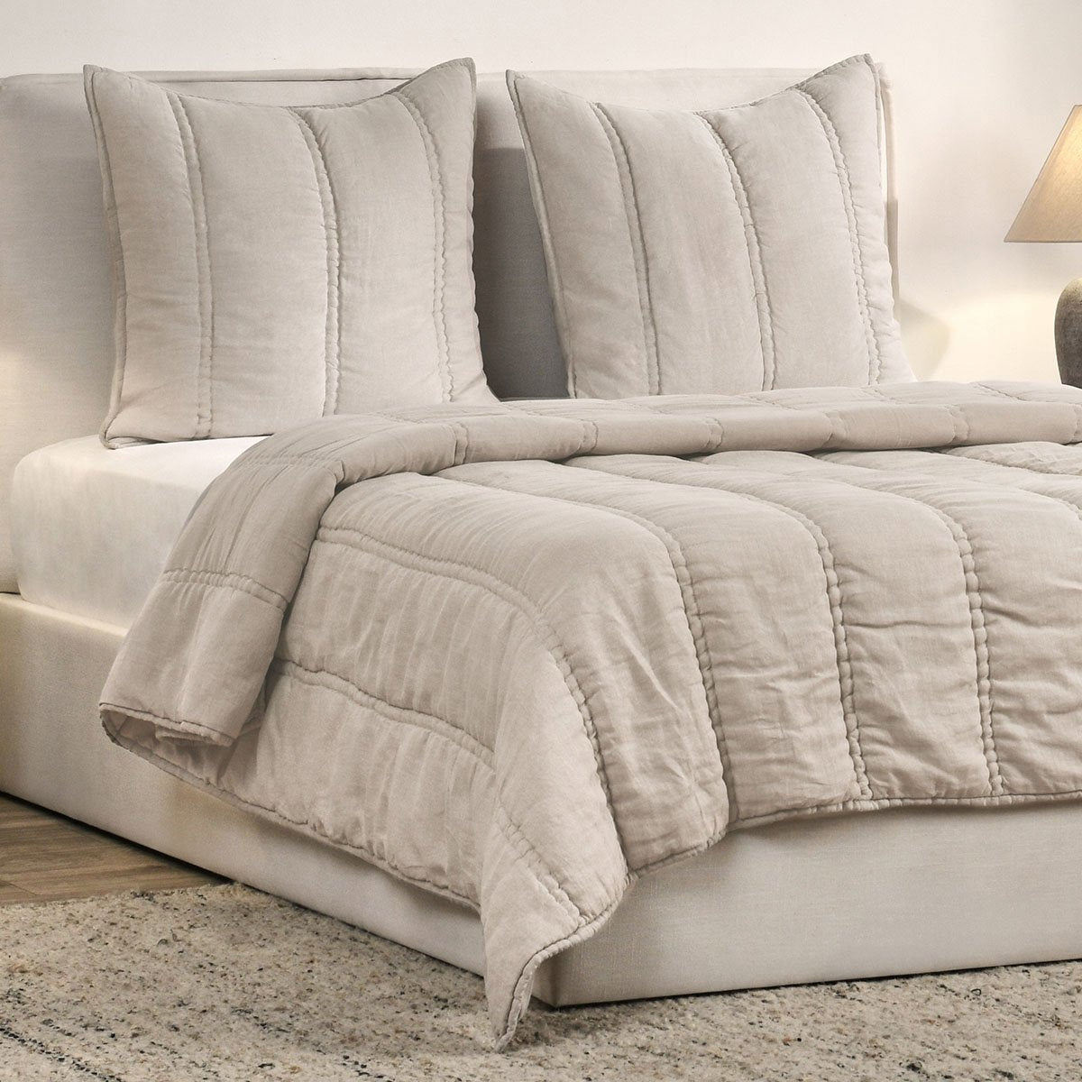 Rowen Taupe Quilt Collection - Ornate Home